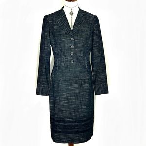 Luxury Designer Classic Kate Unger Evening Cocktail Power Suit Skirt Jacket Set